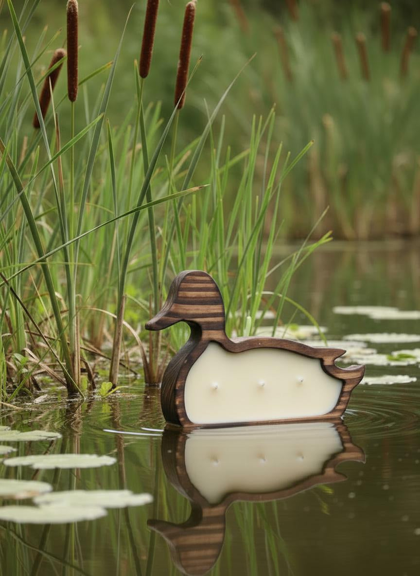 🦆 2025 Waterfowl Festival Limited Edition – Hand-Carved Wooden Duck Candles
