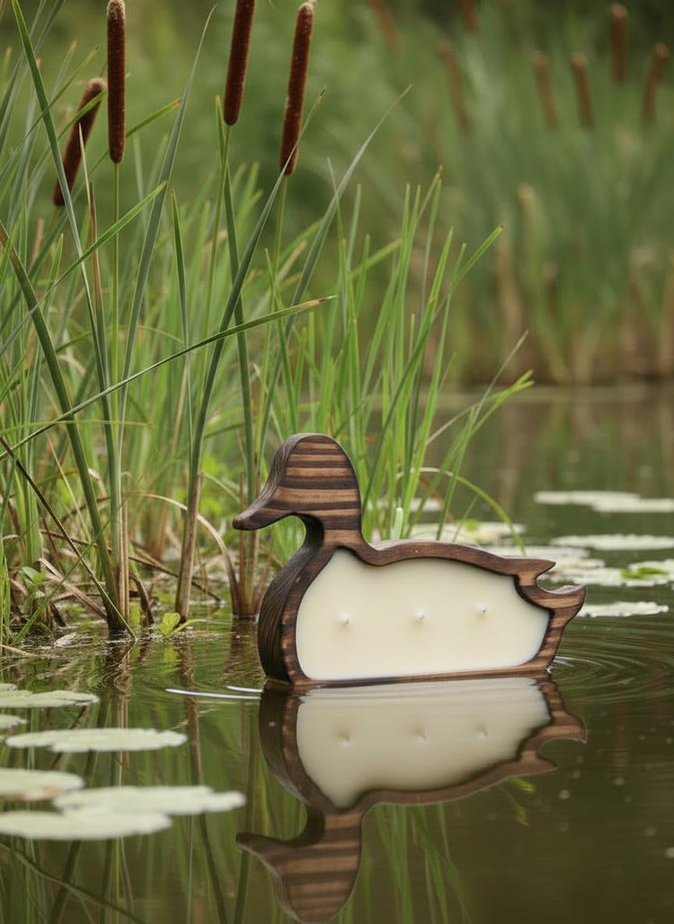 🦆 2025 Waterfowl Festival Limited Edition – Hand-Carved Wooden Duck Candles