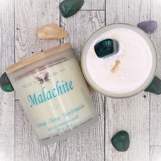 Malachite Intention Candle- 10oz image 0