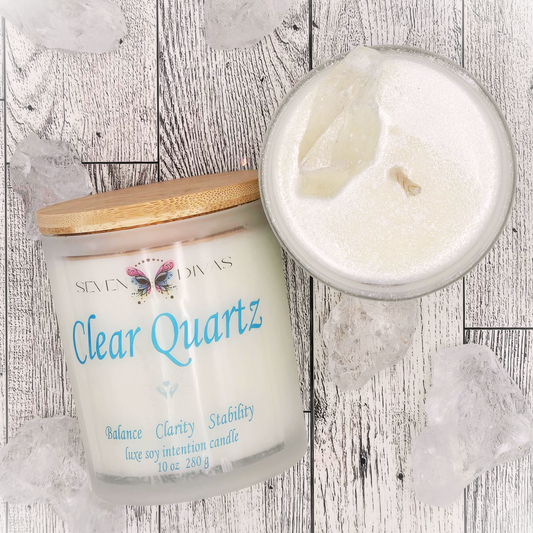Clear Quartz Intention Candle- 10oz image 0