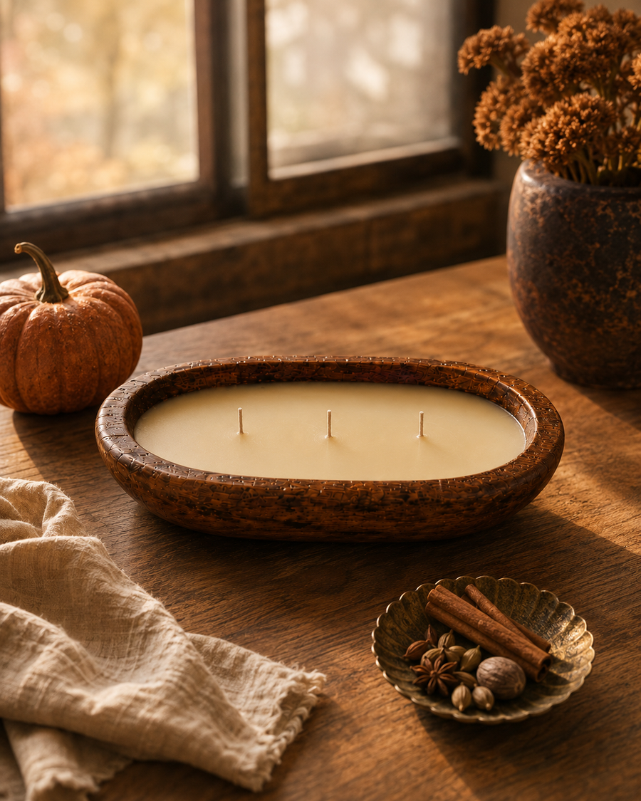 October Sun hand-poured soy candle, Seven Divas Turning Season collection